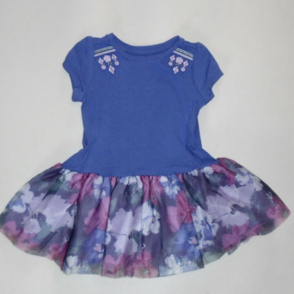 Gymboree Girls Purple Floral Tutu Dress 12-18 NEW